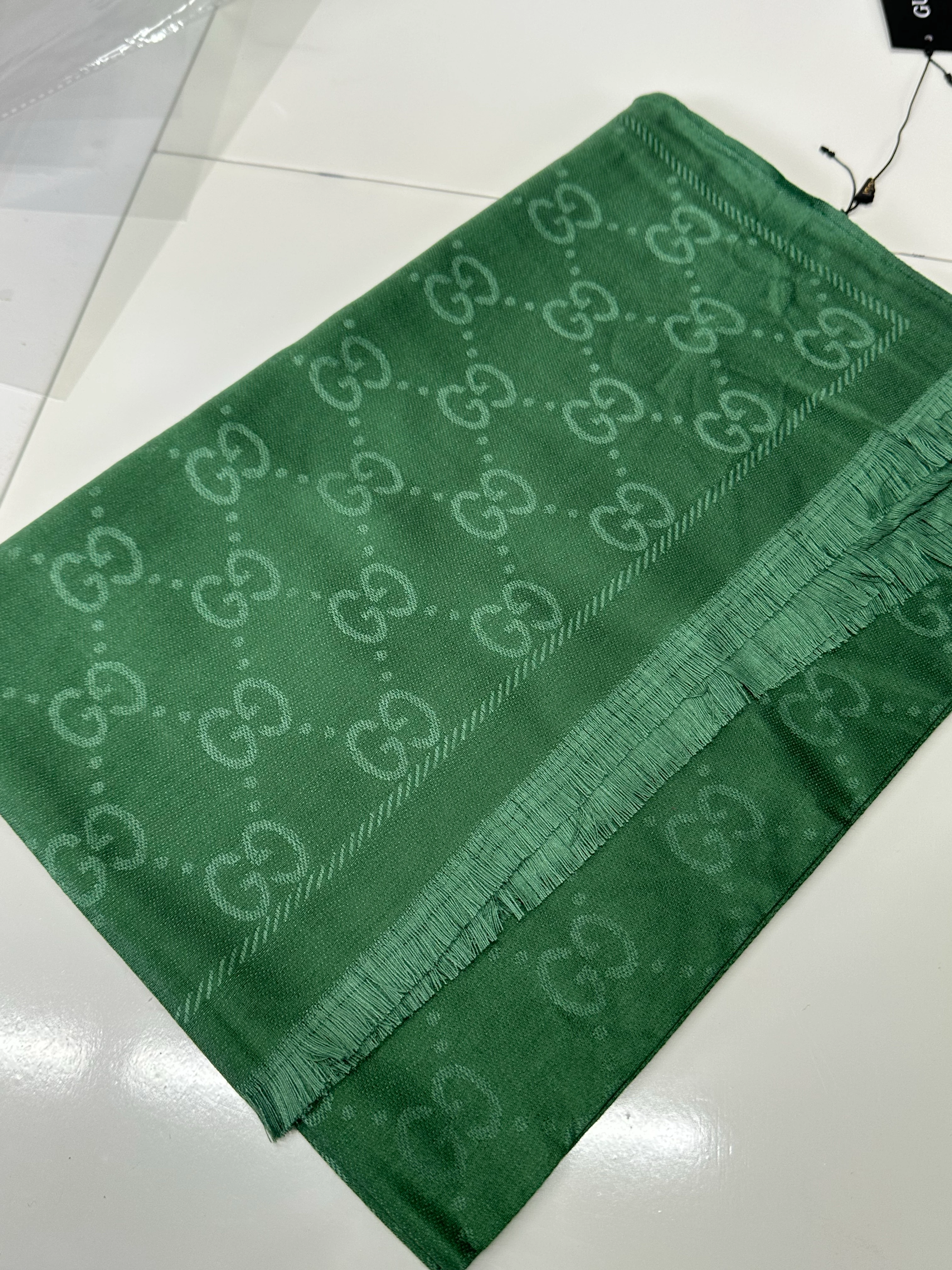 G DESEN KAŞMİR İPEK ŞAL - Yeşil