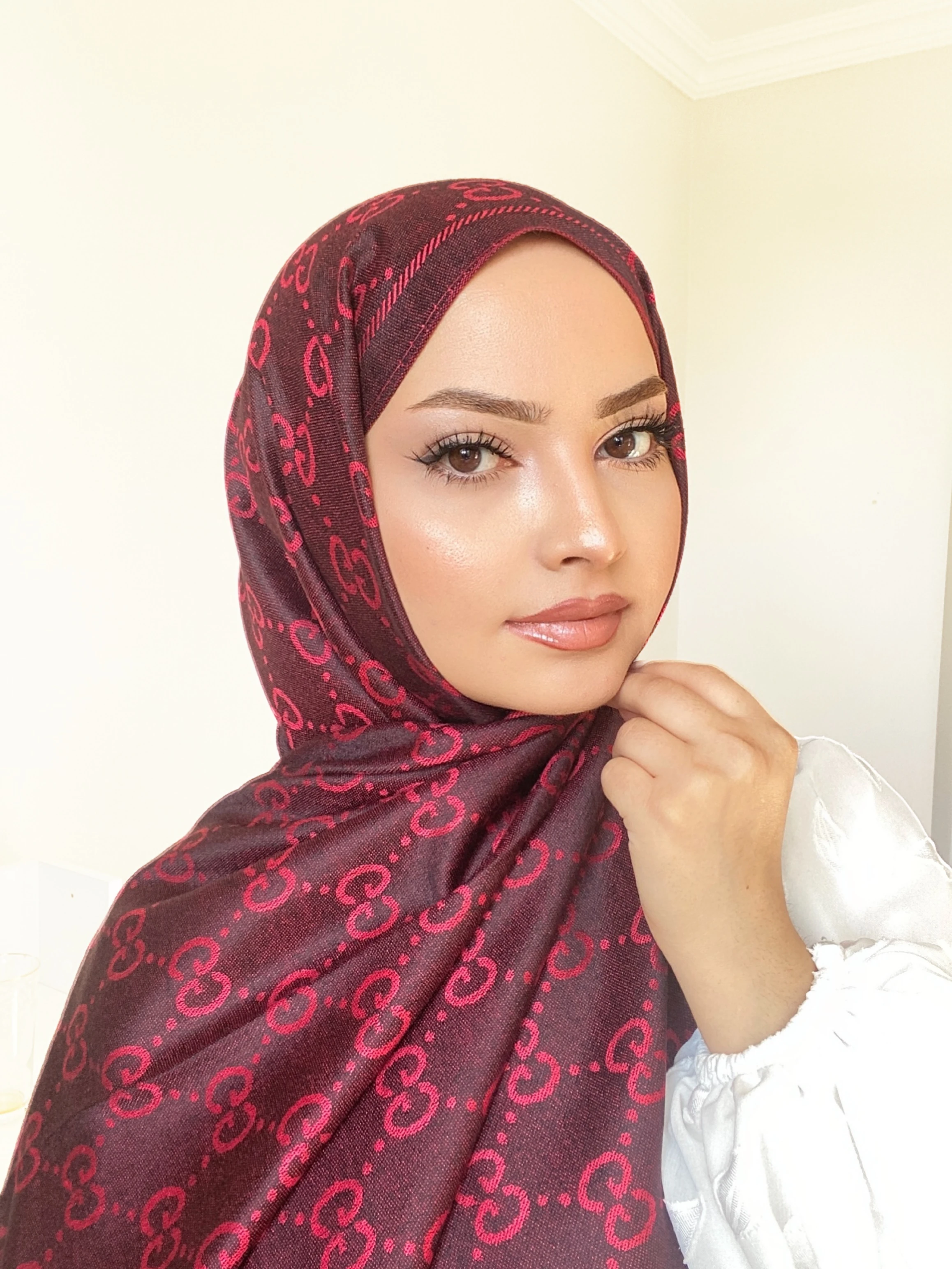 G DESEN KAŞMİR İPEK ŞAL - Kırmızı