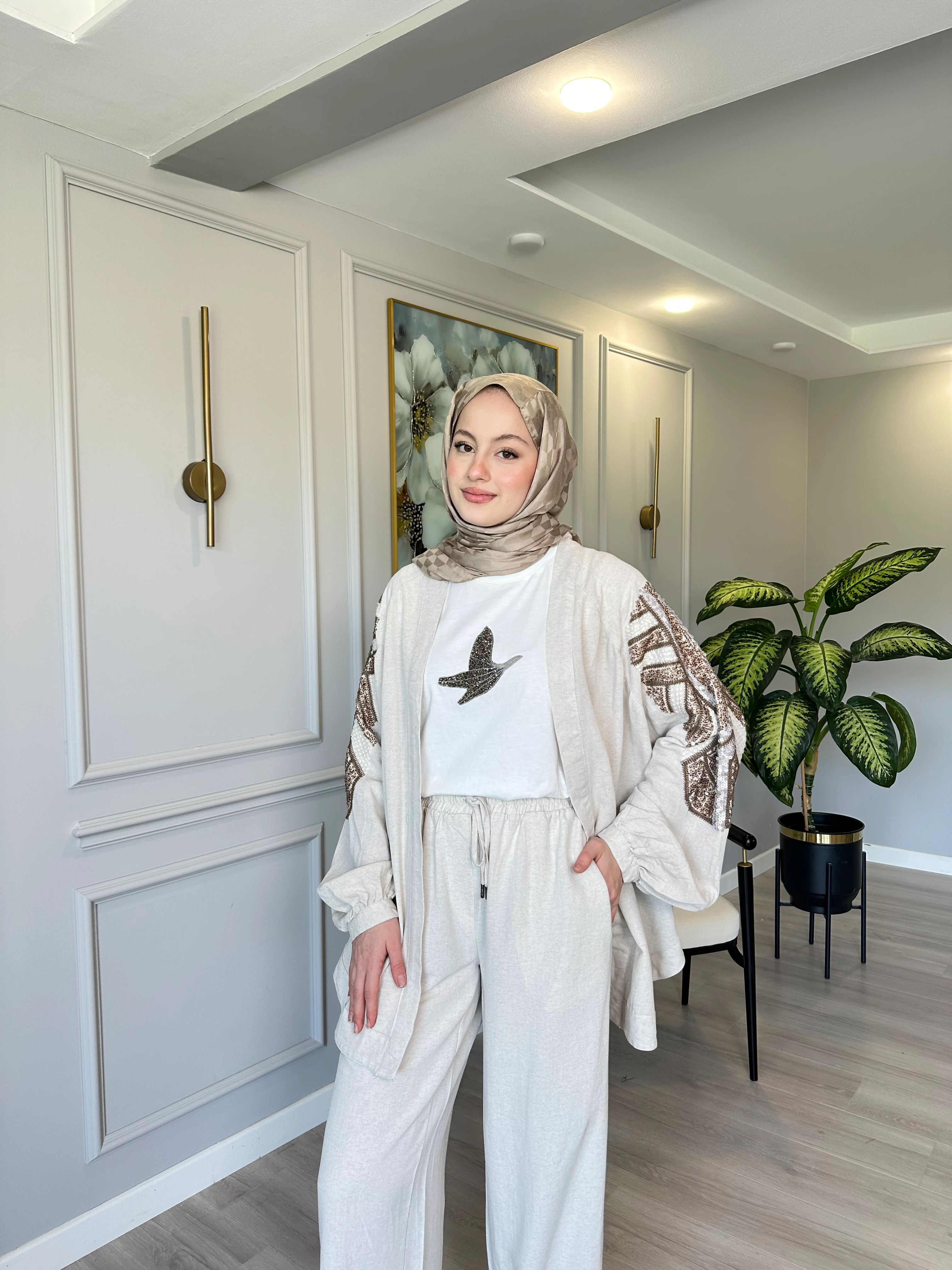 Keten Takım Payet ve Nakış İşli