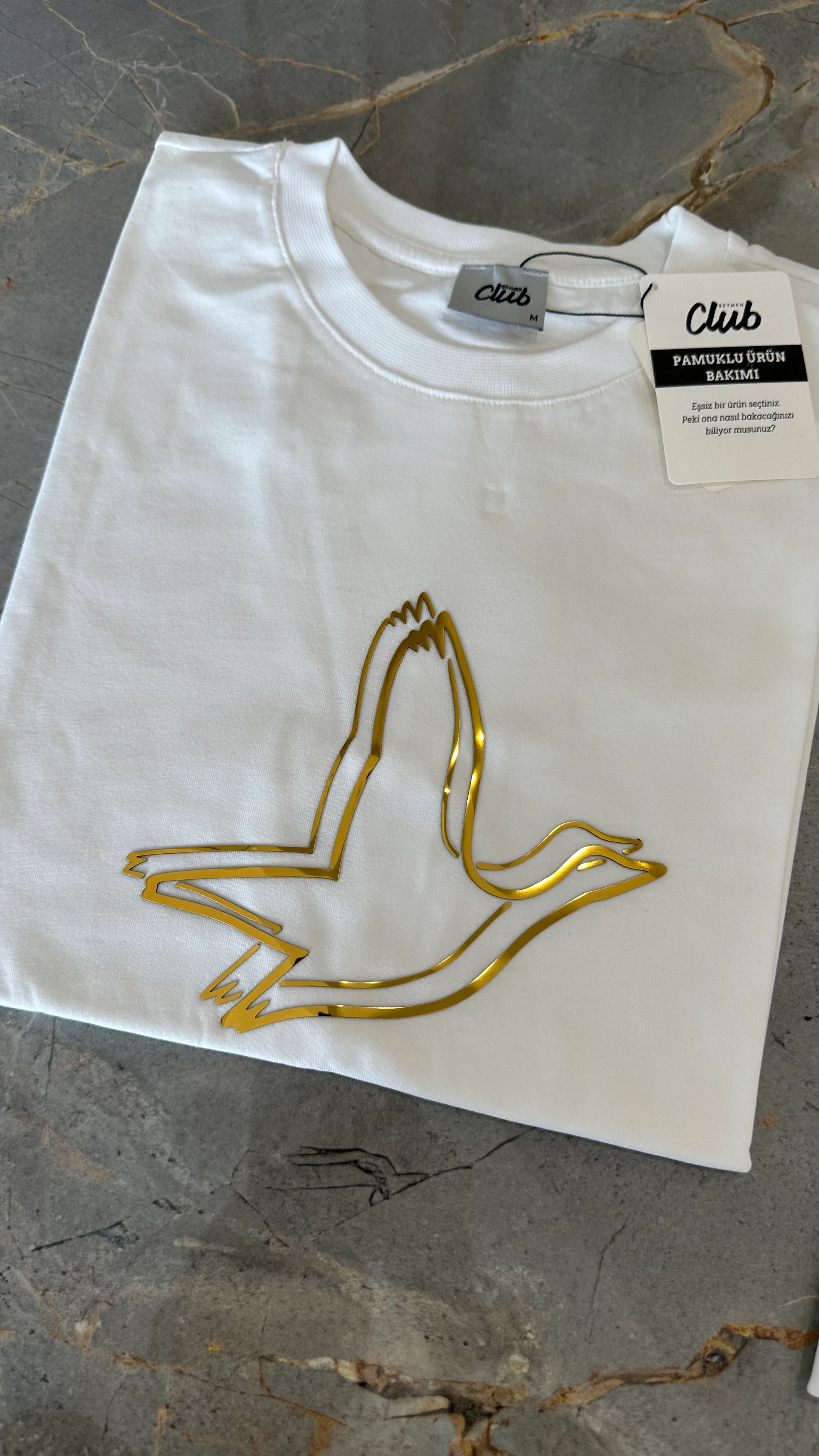 Premium Pamuk Taş İşlemeli Tişört