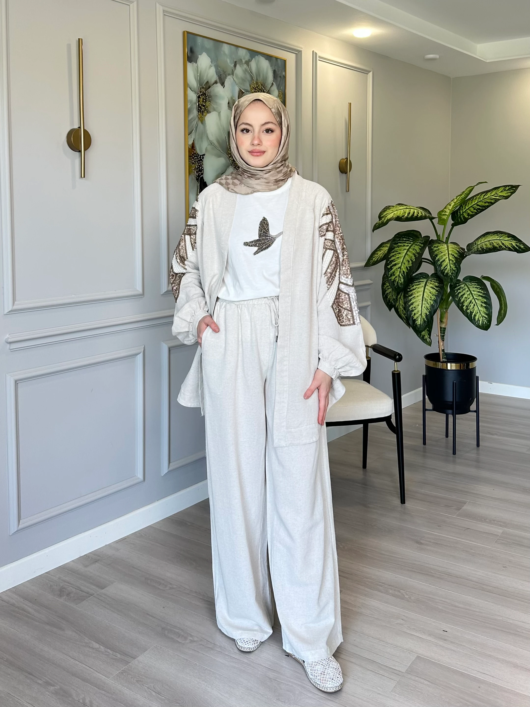 Keten Takım Payet ve Nakış İşli