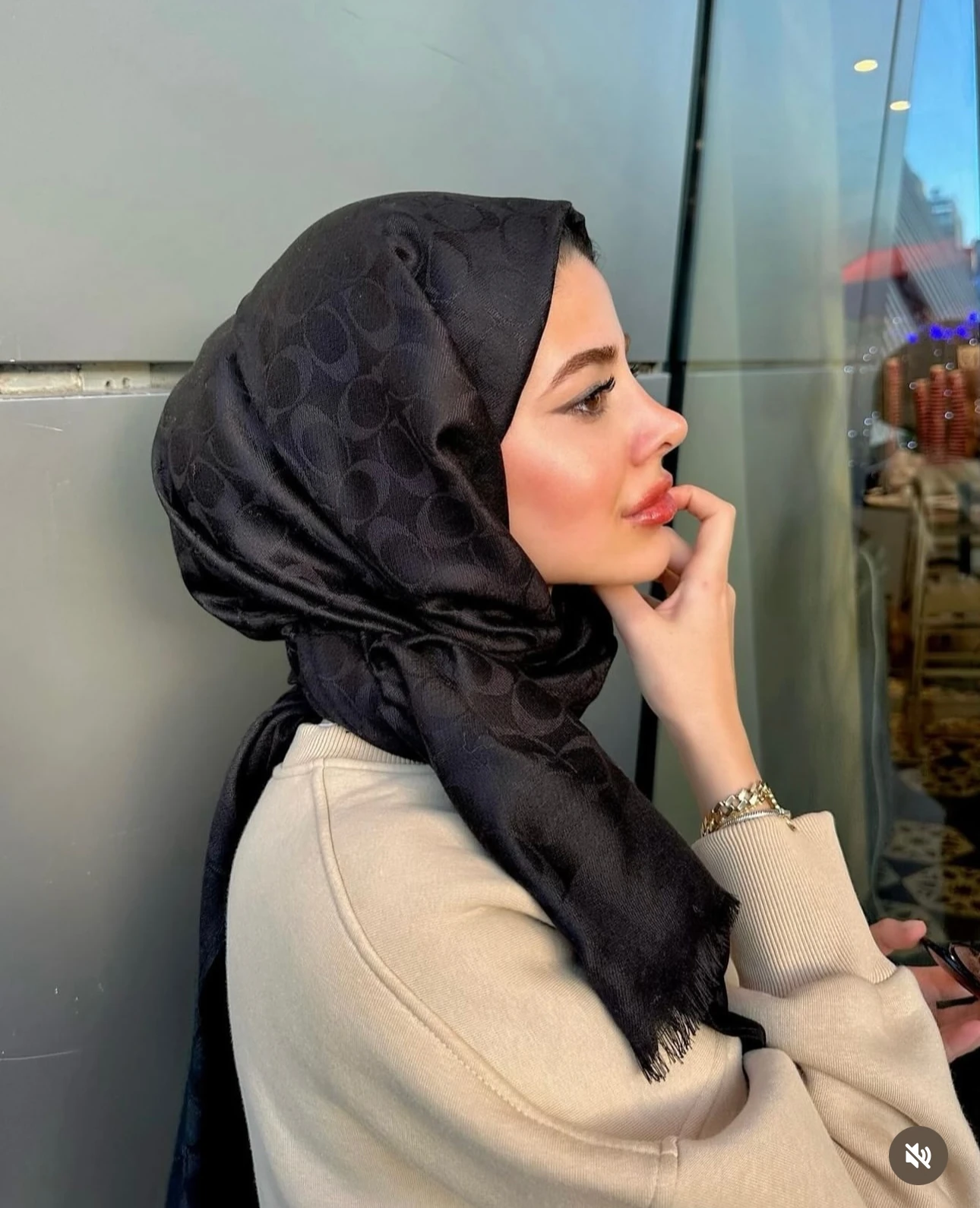 C DESEN KAŞMİR İPEK ŞAL - Siyah