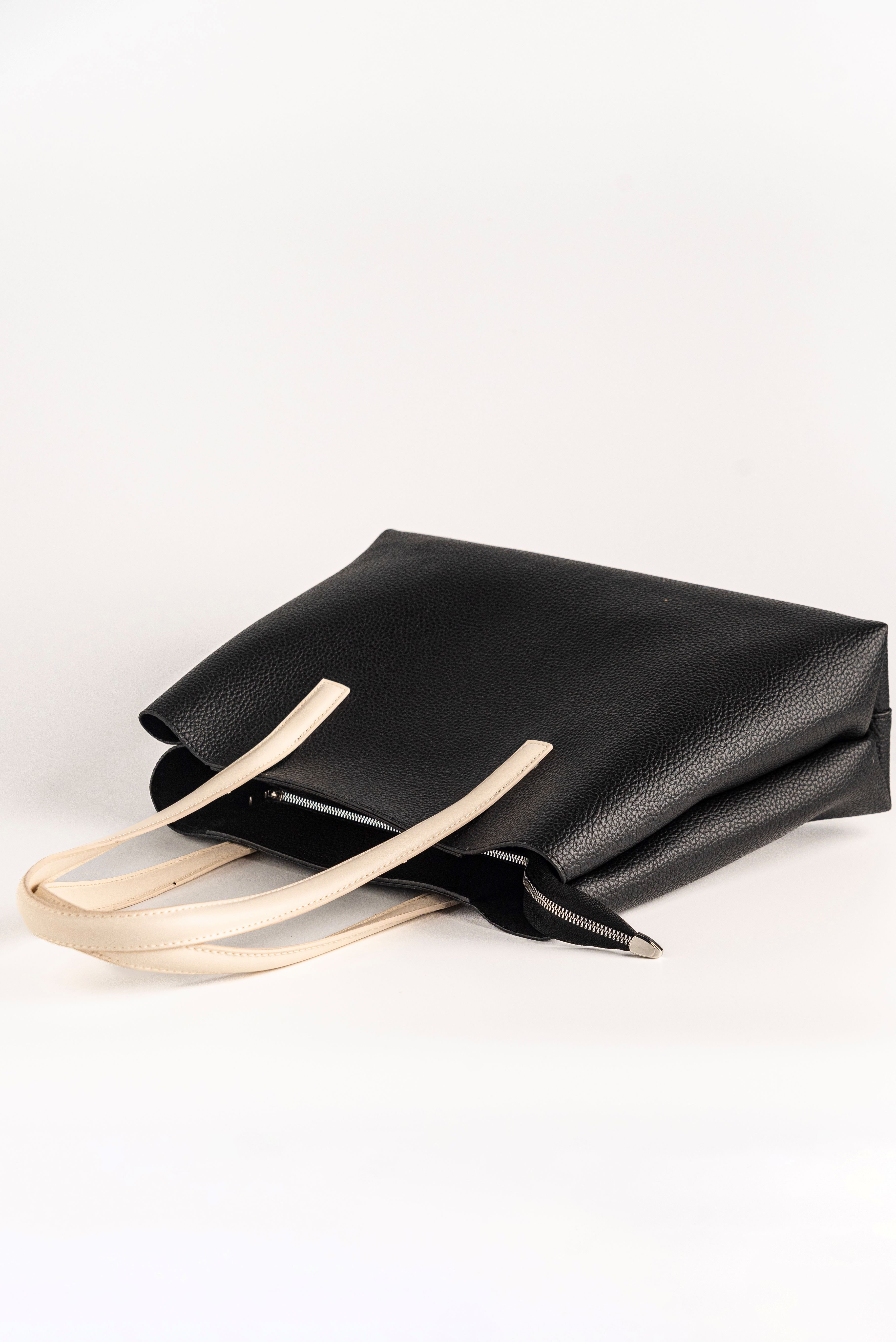 Grace Kadın Kontrast Askılı Çift Hazneli Shopper Çanta