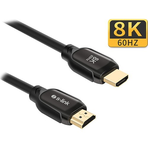 S-Link Sl-H8K01 Hdmı 1.5M 8K 60Hz 4K 120Hz Ultra  Hdr 2.1V 7680P Metal Kılıflı Kablo - Siyah