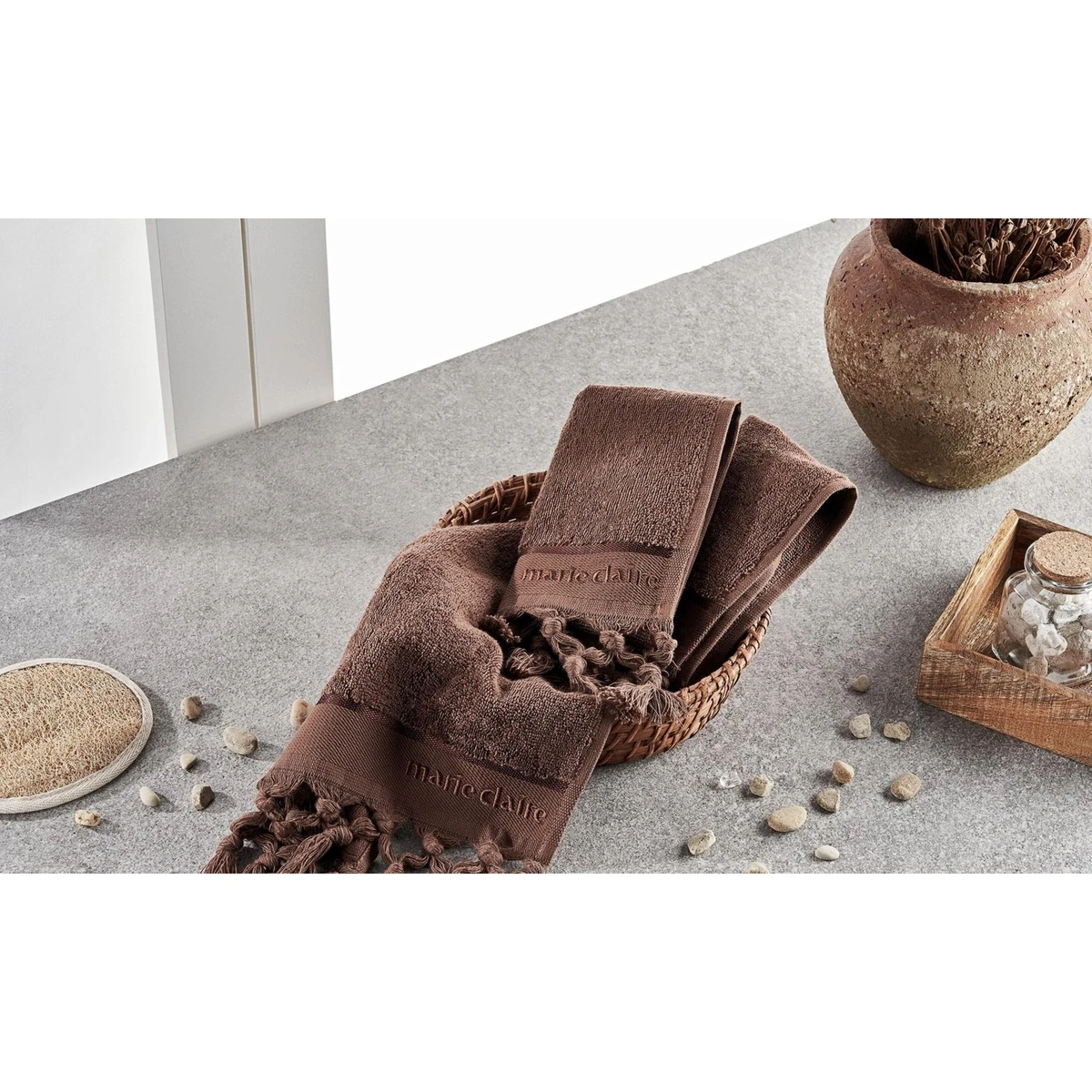 3 Lü Peçete Sacak Bağlama Terra Kahve MC062590 