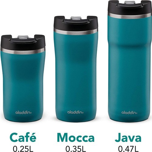 Aladdin Cafe Thermavac Leak-Lock Stainless Steel Mug 0.25 Lt Turkuaz