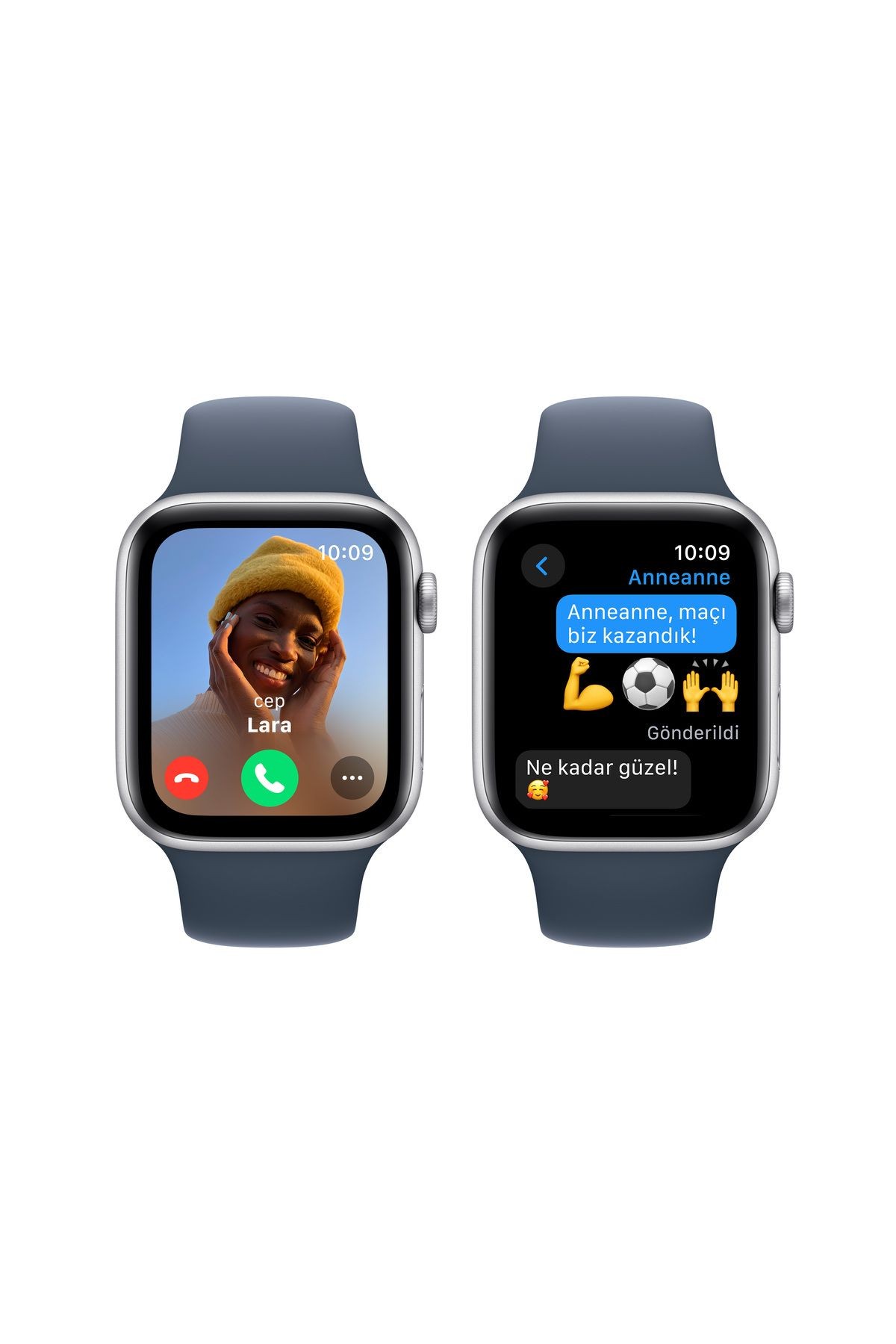 Apple Watch SE (Gen 2) MREETU/A Akıllı Saat M/L 44 mm Silver Al S Blue SB GPS