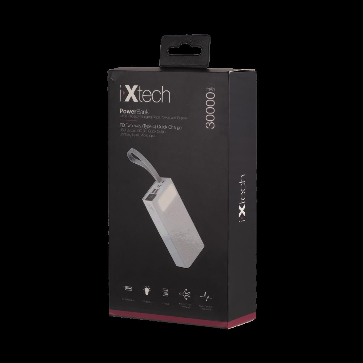 İxtech 30.000 mAh PD Powerbank Beyaz IX-PB027