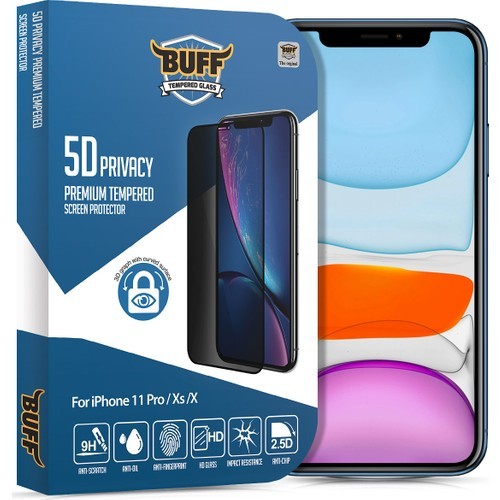 Buff İphone 11 Pro/Xs/X 5D Privacy Ekran Koruyucu