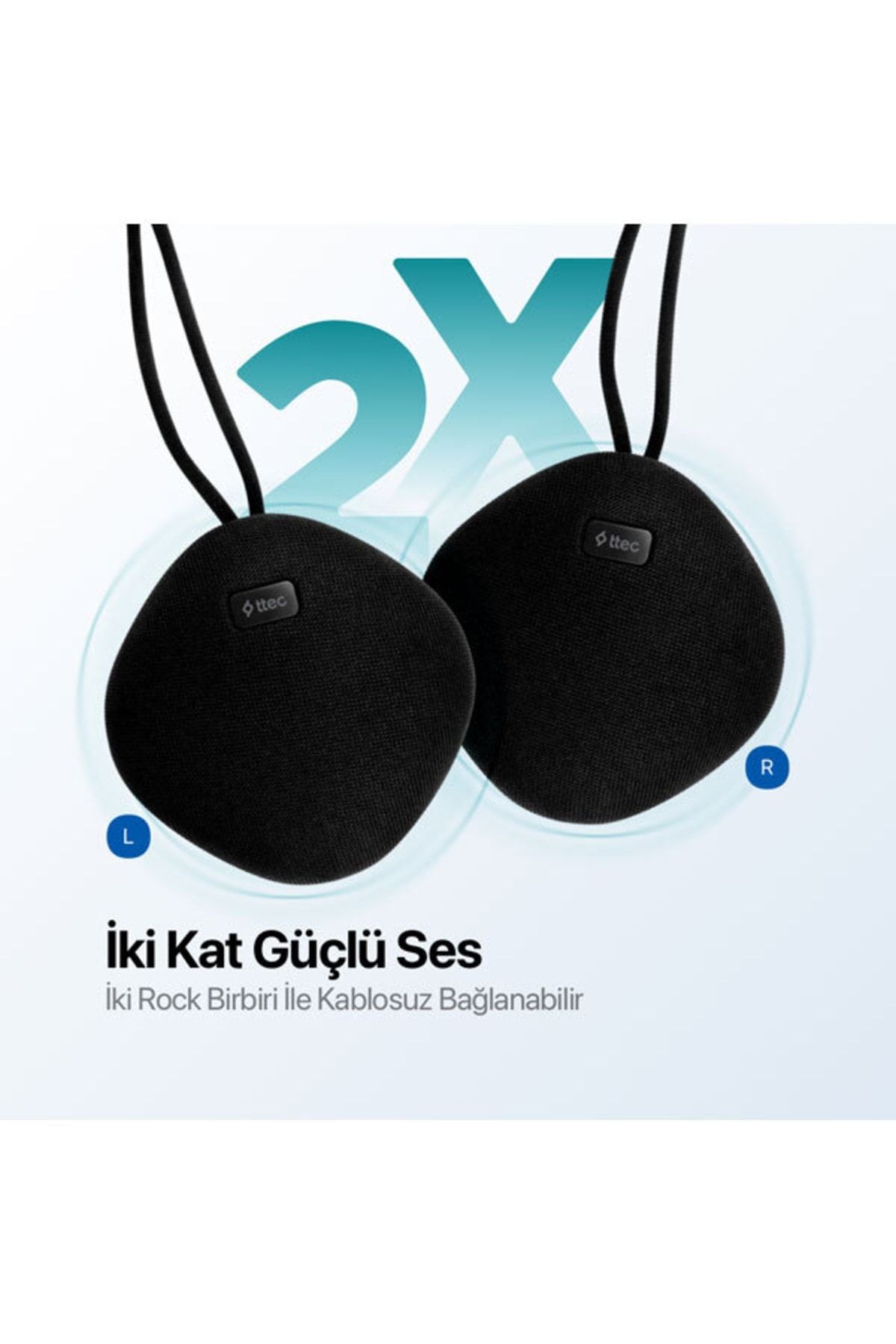 Ttec Rock Taşınabilir Kablosuz Bluetooth Hoparlör 