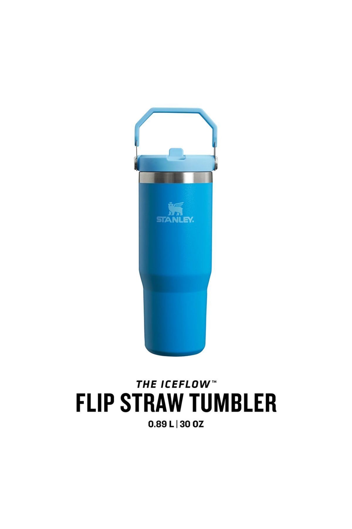 Stanley The Iceflow Flip Straw Tumbler Pipetli  Termos Azure 30 OZ - 0.88L