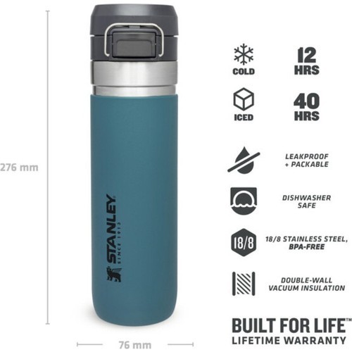 Stanley Go Quick Flip Paslanmaz Çelik Termos 0.70  Lt Mavi