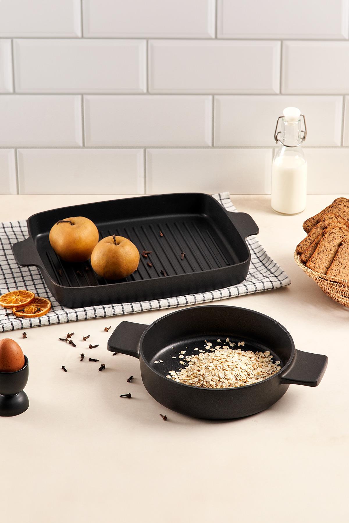 Marie Claire Perla Nera Döküm Grill Tava 30X25 Cm 