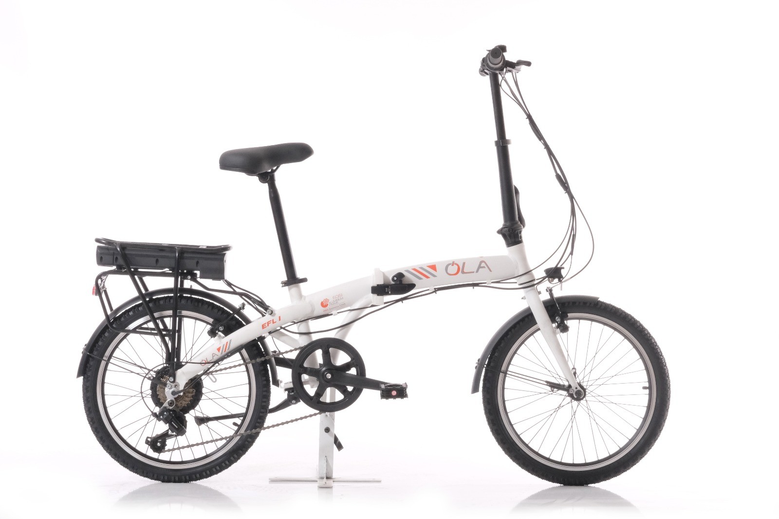 OLA Electrolight EFL1 Elektrikli Beyaz Elektrikli Katlanabilir Bisiklet 20”