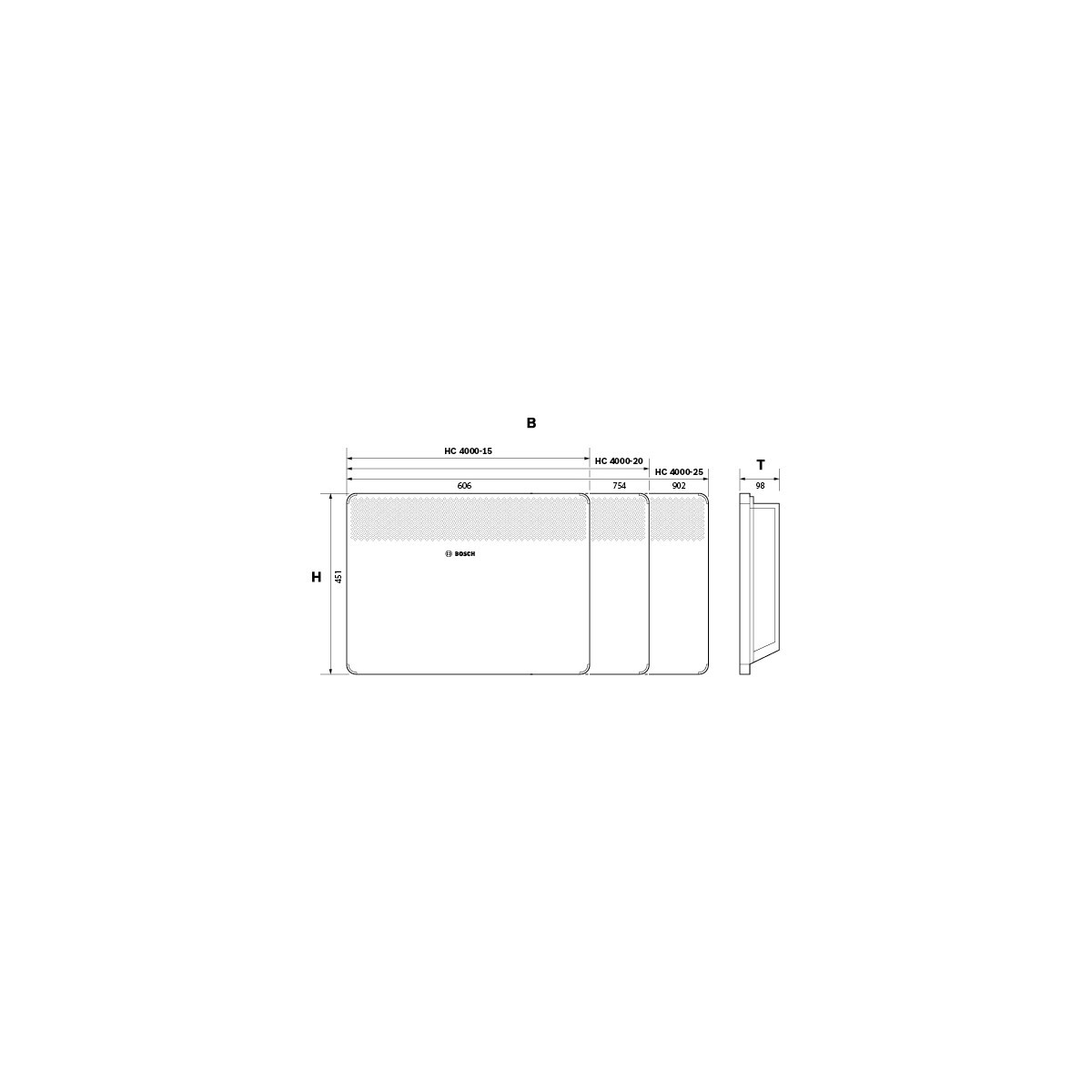Bosch HC 4000 2000 W Elektrikli Konvektör Isıtıcı +ayaklı