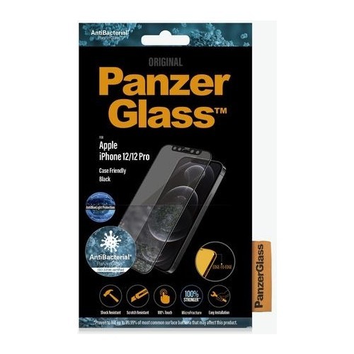 Panzerglass Apple İphone 12/12 Pro Antibluelight  Black Antibacterial