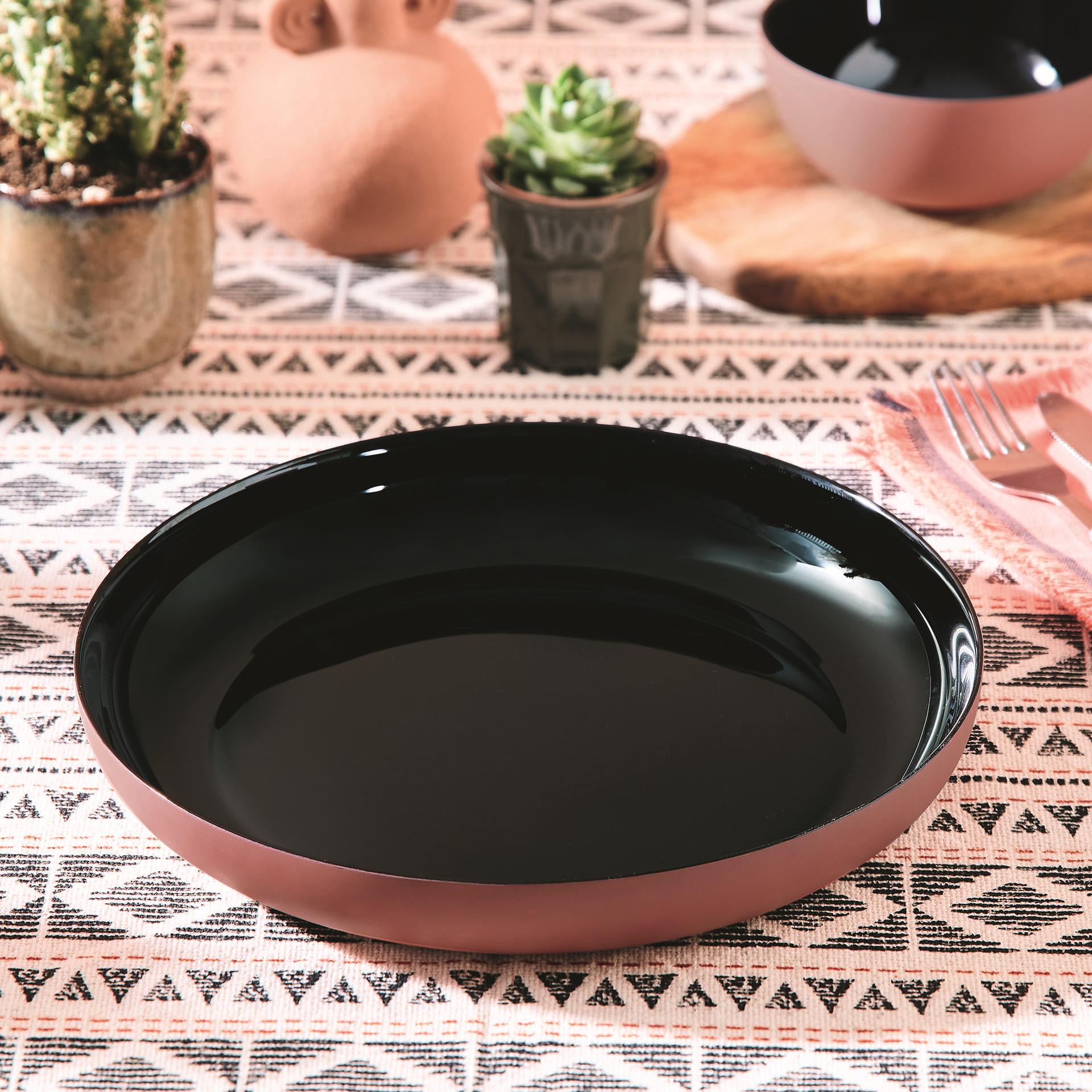 Luminarc Temperli Siyah & Toprak Servis Tabağı 25 Cm Vicky 3'lü Set