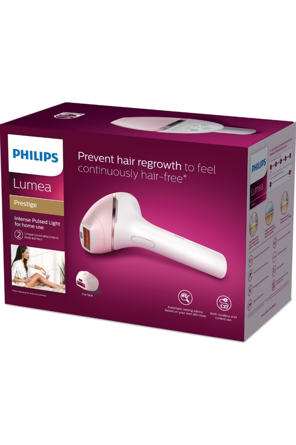 Philips BRI950/00 Lumea IPL Lazer Epilasyon Aleti + Vücut ve Yüz Başlığı