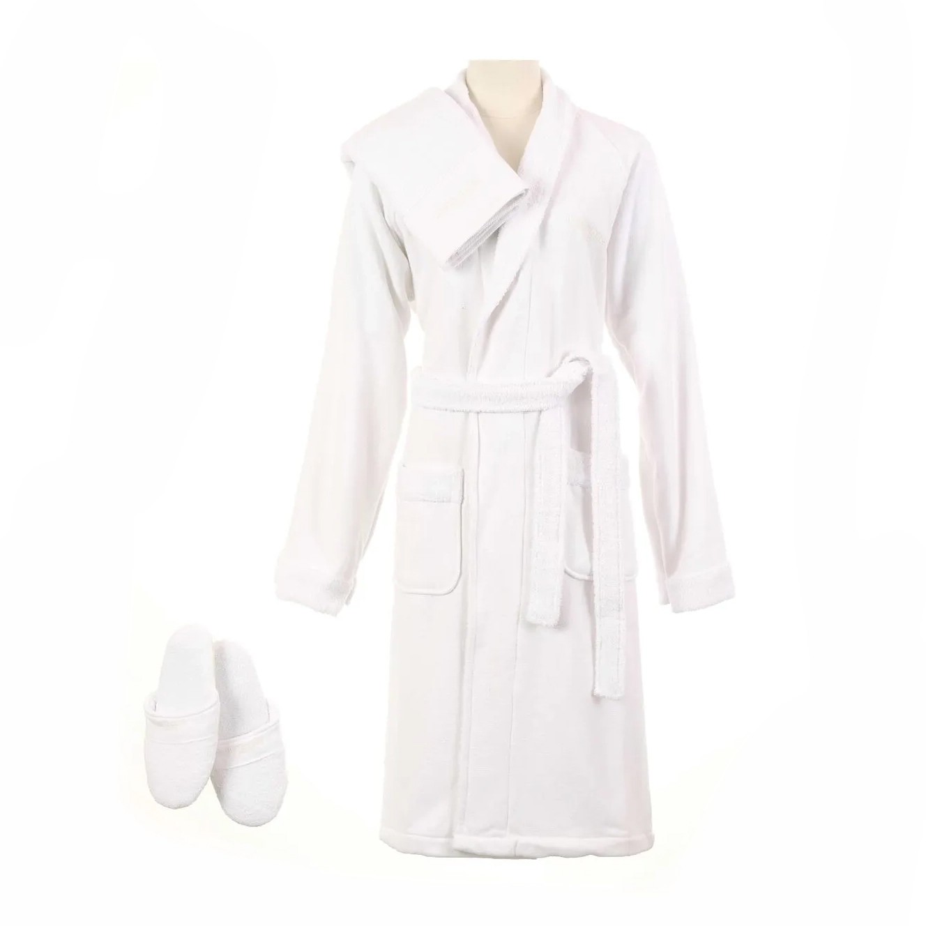 Bornoz Marıe Bayan Bornoz Set 100% MC060039 Pamuk S/M  Kırık Beyaz