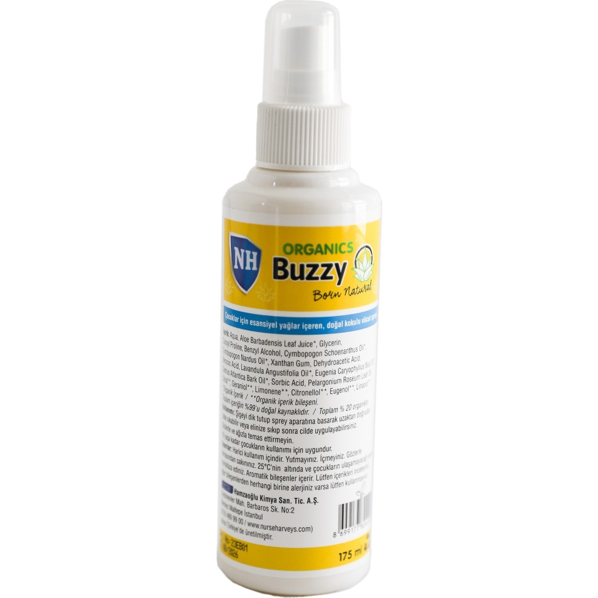 Nurse Harveys Organics Buzzy Çocuklar İçin Kokulu Vücut Spreyi 175 Ml