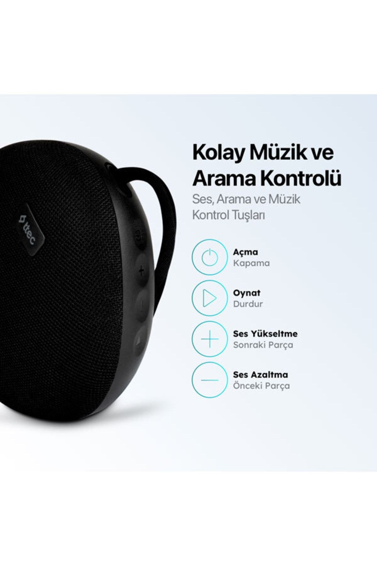 Ttec Rock Taşınabilir Kablosuz Bluetooth Hoparlör 