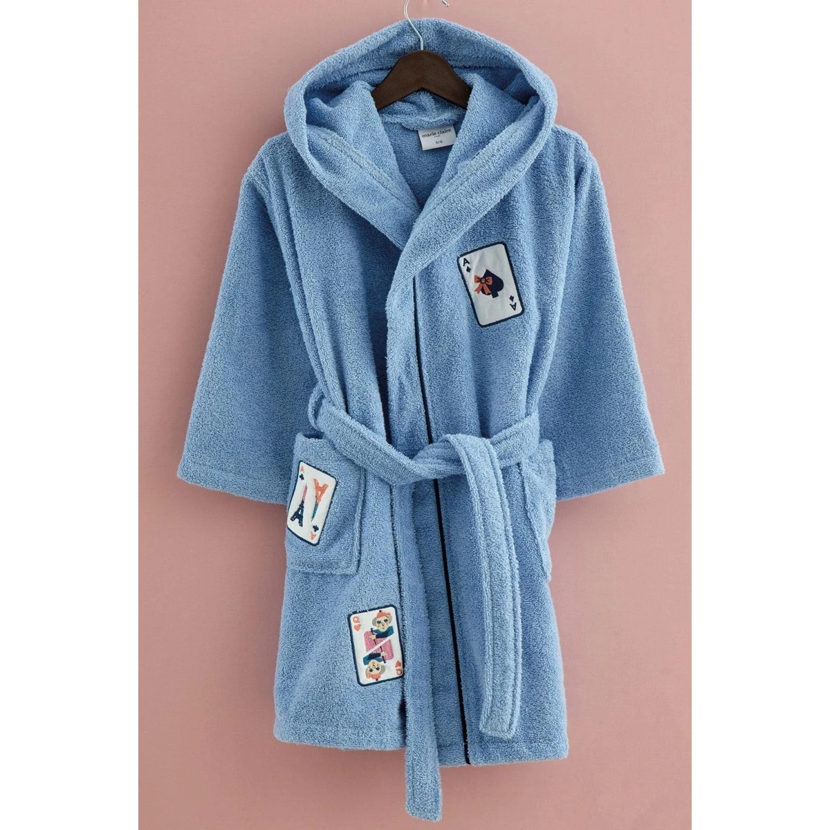 Marie Claire Enzo Mavi Pamuklu Tekli 7-8 Yaş Nakış 