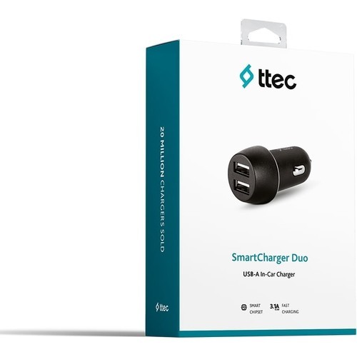 Ttec Smartcharger Duo3.1A Araç Şarj Çift Usb Siyah