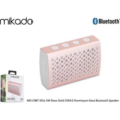 Mikado Md-C9Bt Xdio 5W Rose Gold Bluetooth Speaker