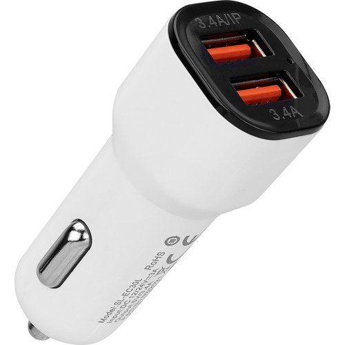 S-Link Ec30L Lightning 3.4A 2 Usb Beyaz Araç Şarj ı