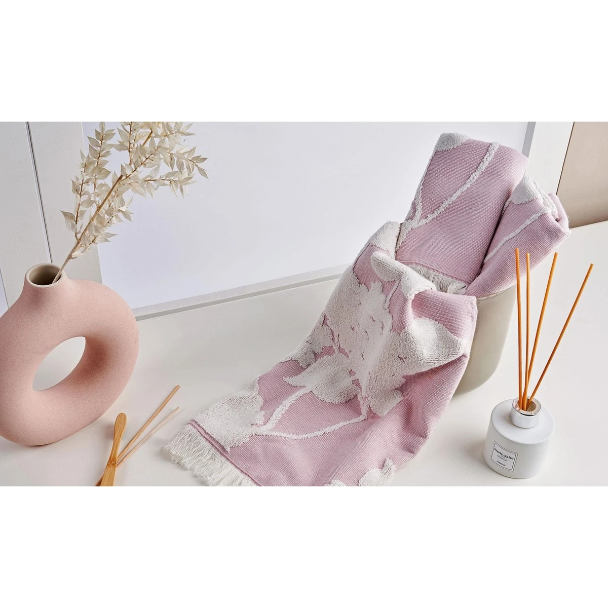 3 Lü Peçete Indentern Jakarlı Vera  MC063078 Gülkurusu