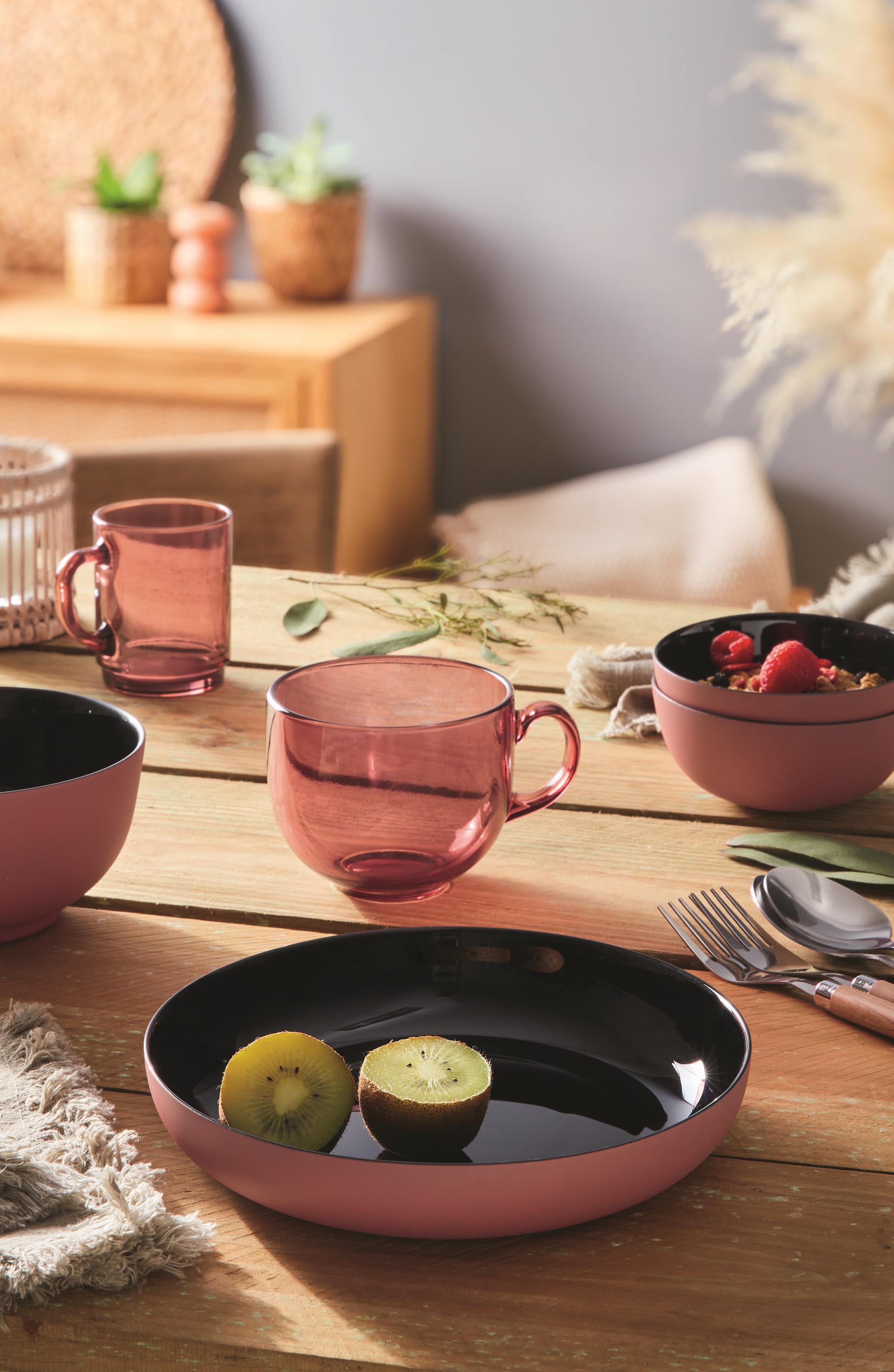 Luminarc Temperli Siyah & Toprak Servis Tabağı 25 Cm Vicky 3'lü Set