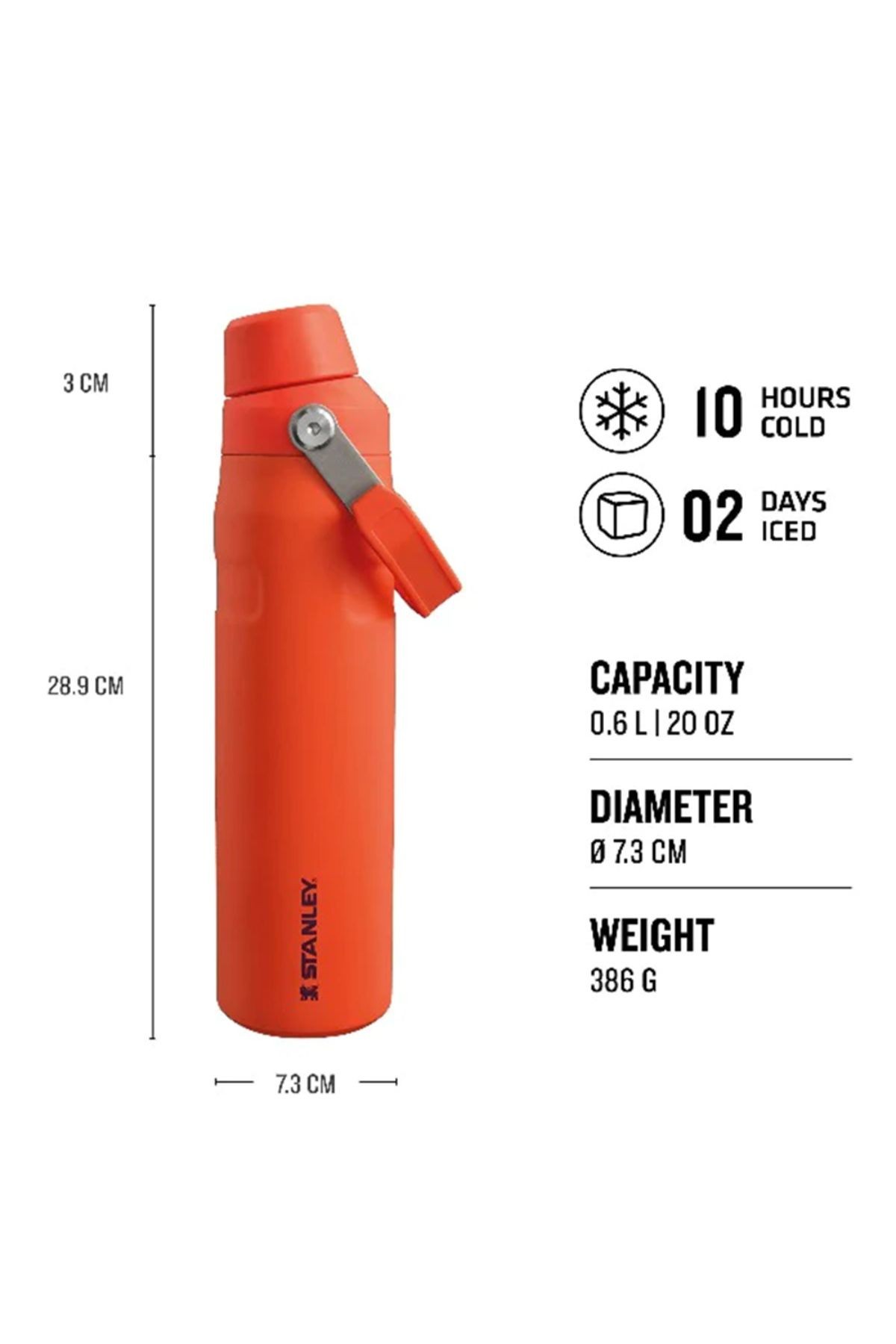 Stanley The Aerolight IceFlow 0.6L Soğuk Su Termos Turuncu