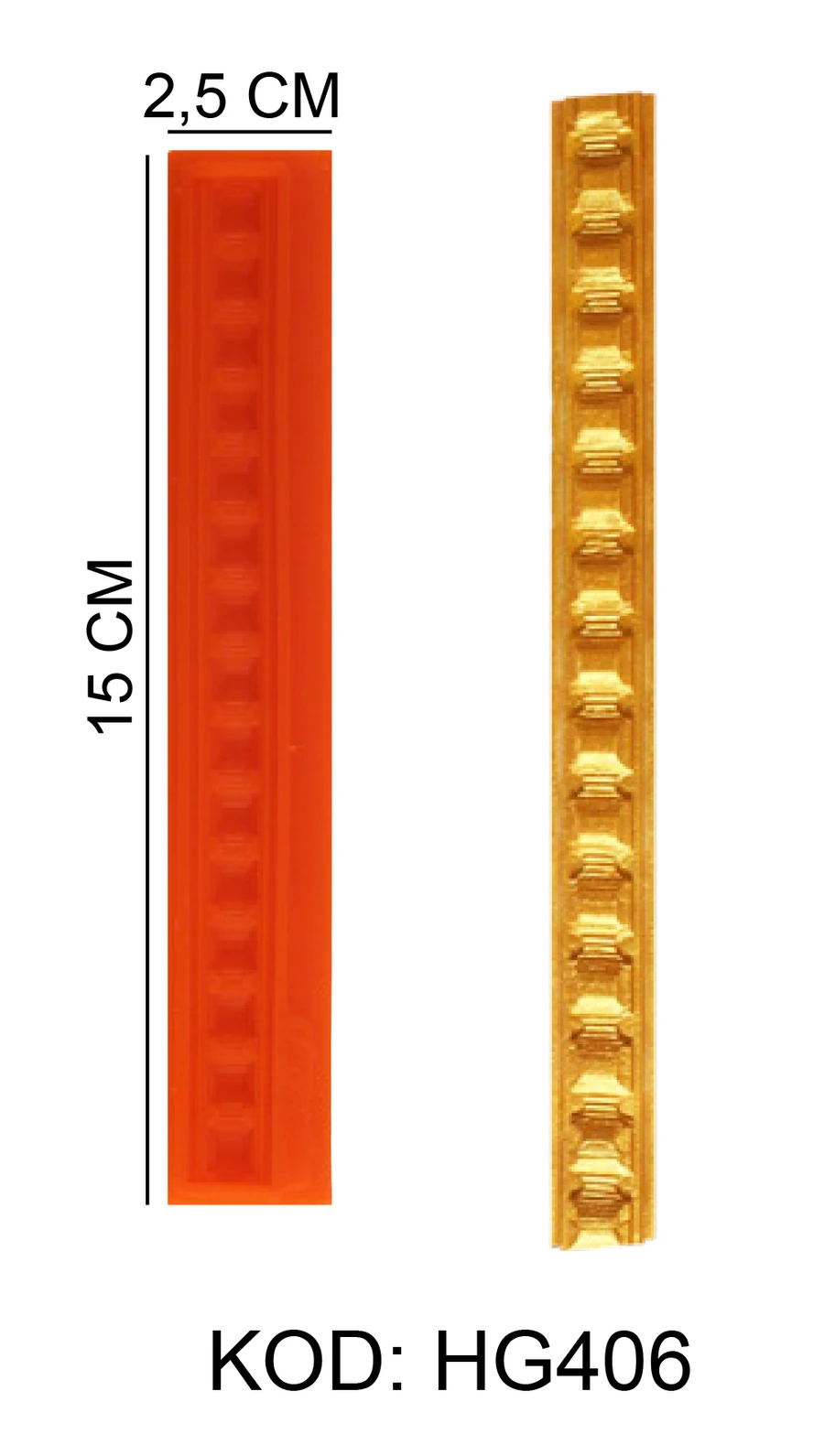 Yan Dekor Figürlü Gıda Silikon Kalıbı
