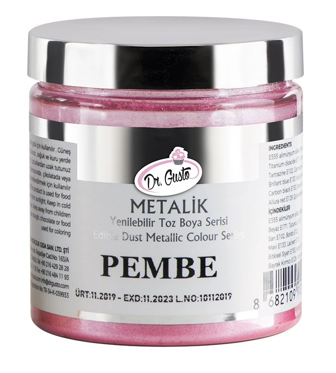 Dr Gusto Yenilenebilir Metalik Toz Boya 4 gr - Pembe
