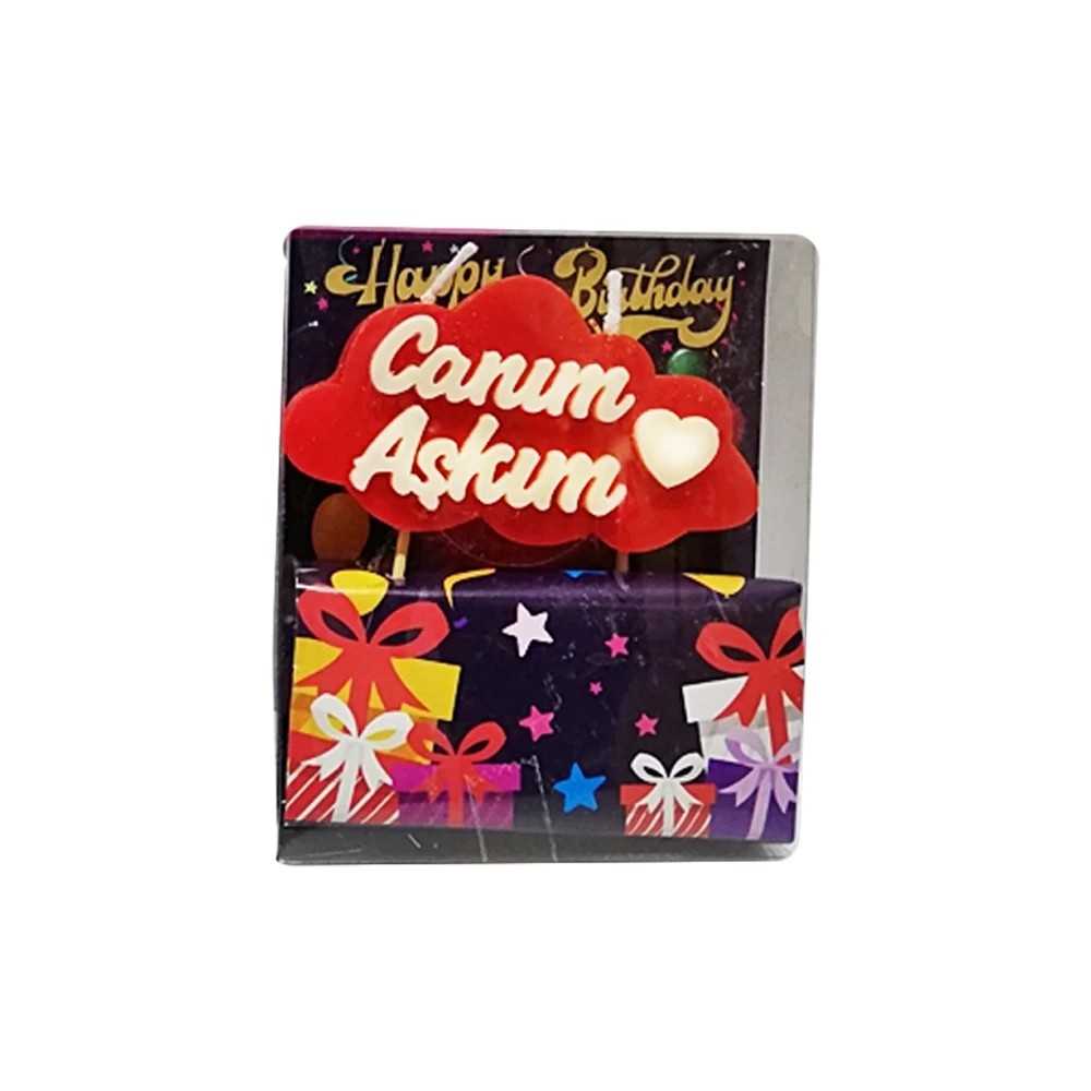Yazılı Doğum Günü Mumları - Canım Aşkım