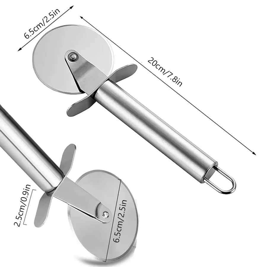 Metal Düz Hamur - Pizza Ruleti Kesici