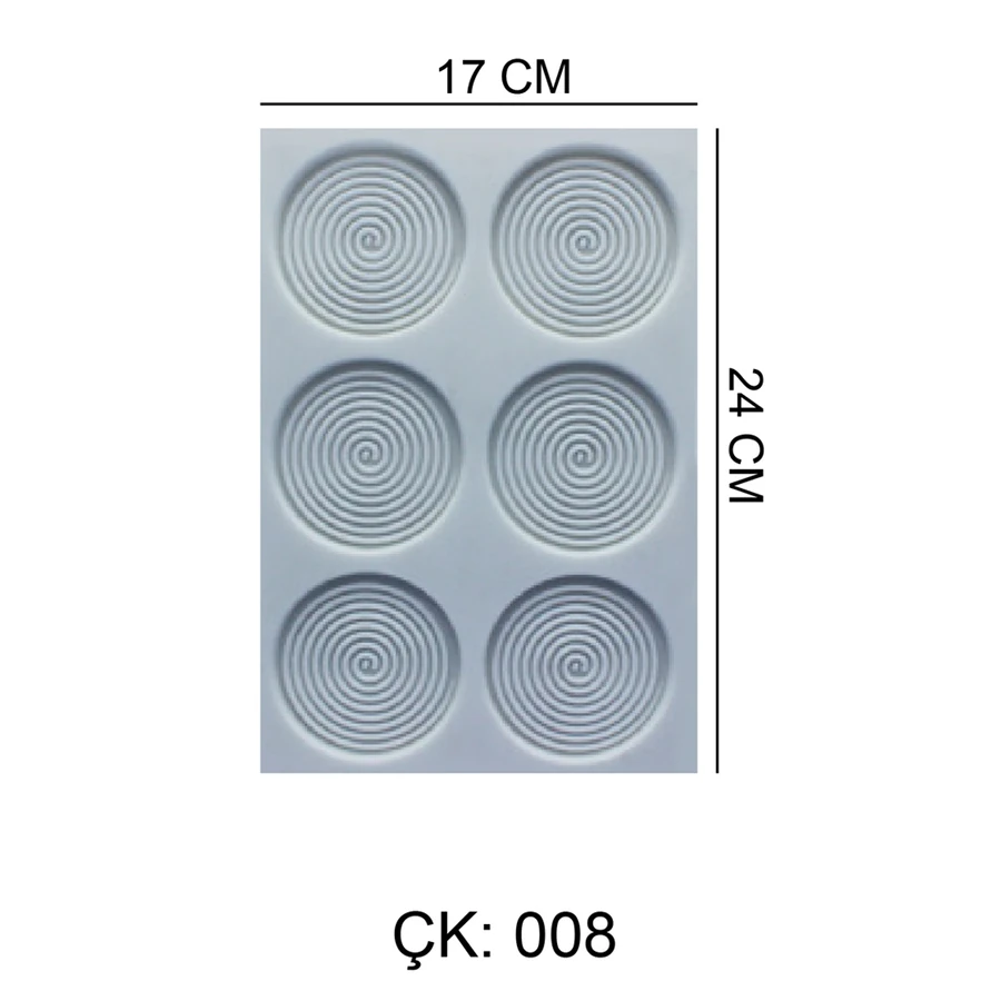Spiral Şekiller Figürlü Gıda Silikon Kalıbı - ÇK008
