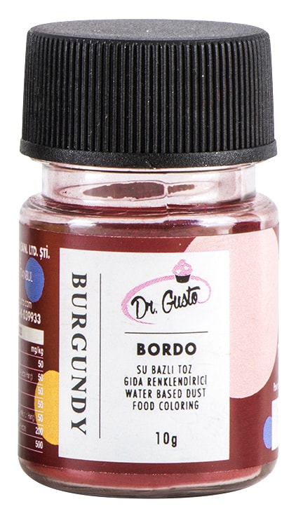 Dr Gusto Su Bazlı Toz Boya 10 Gr - Bordo