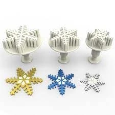 Mini Enjektörlü Kurabiye Kalıpları - Kar Tanesi