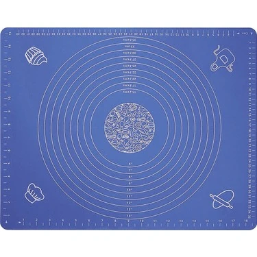 Silikon Hamur Açma Matı - Mavi