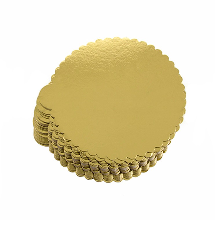 Yuvarlak Pasta Altlığı Gold 10 Cm