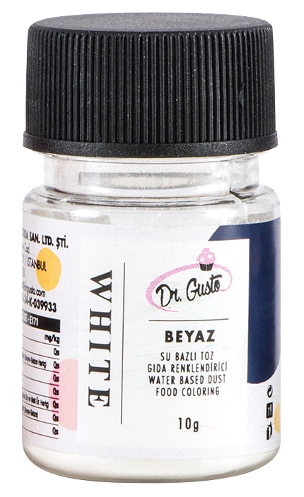 Dr Gusto Su Bazlı Toz Boya 10 Gr - Beyaz