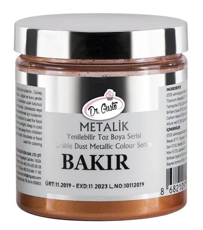 Dr Gusto Yenilenebilir Metalik Toz Boya 4 gr - Bakır
