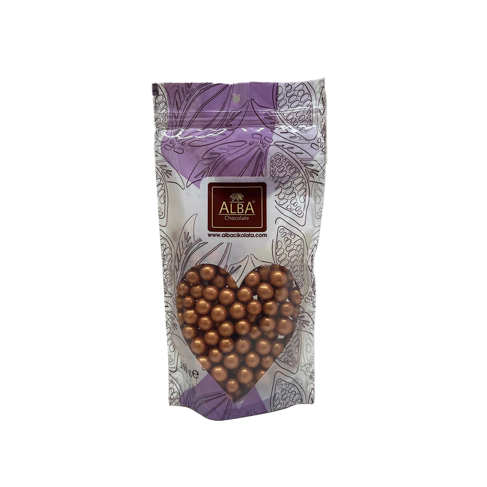 Alba 250 Gr Fildişi Kokolin Kaplı Çıtır Draje - Bakır