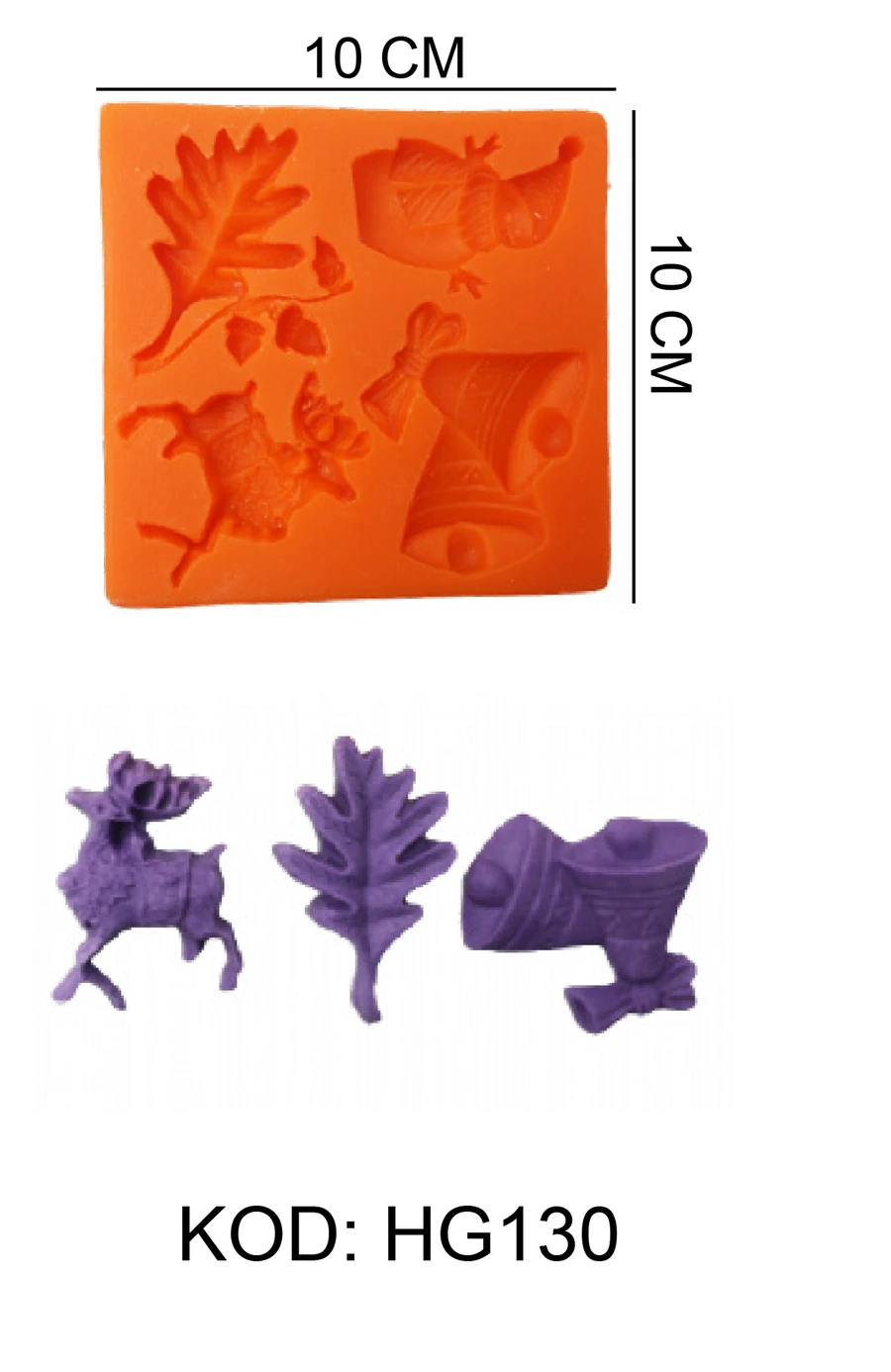 Noel Yılbaşı Figürlü Gıda Silikon Kalıbı - HG130