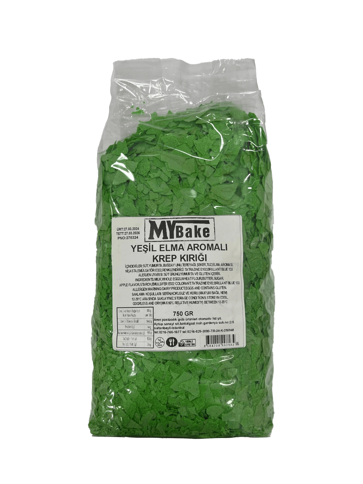 MyBake Krep Kırığı 750 Gr - Yeşil Elma