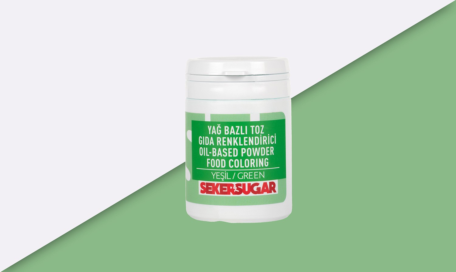 Seker & Sugar Yenilebilir Yağ Bazlı Toz Boyalar 15 Gr - Yeşil