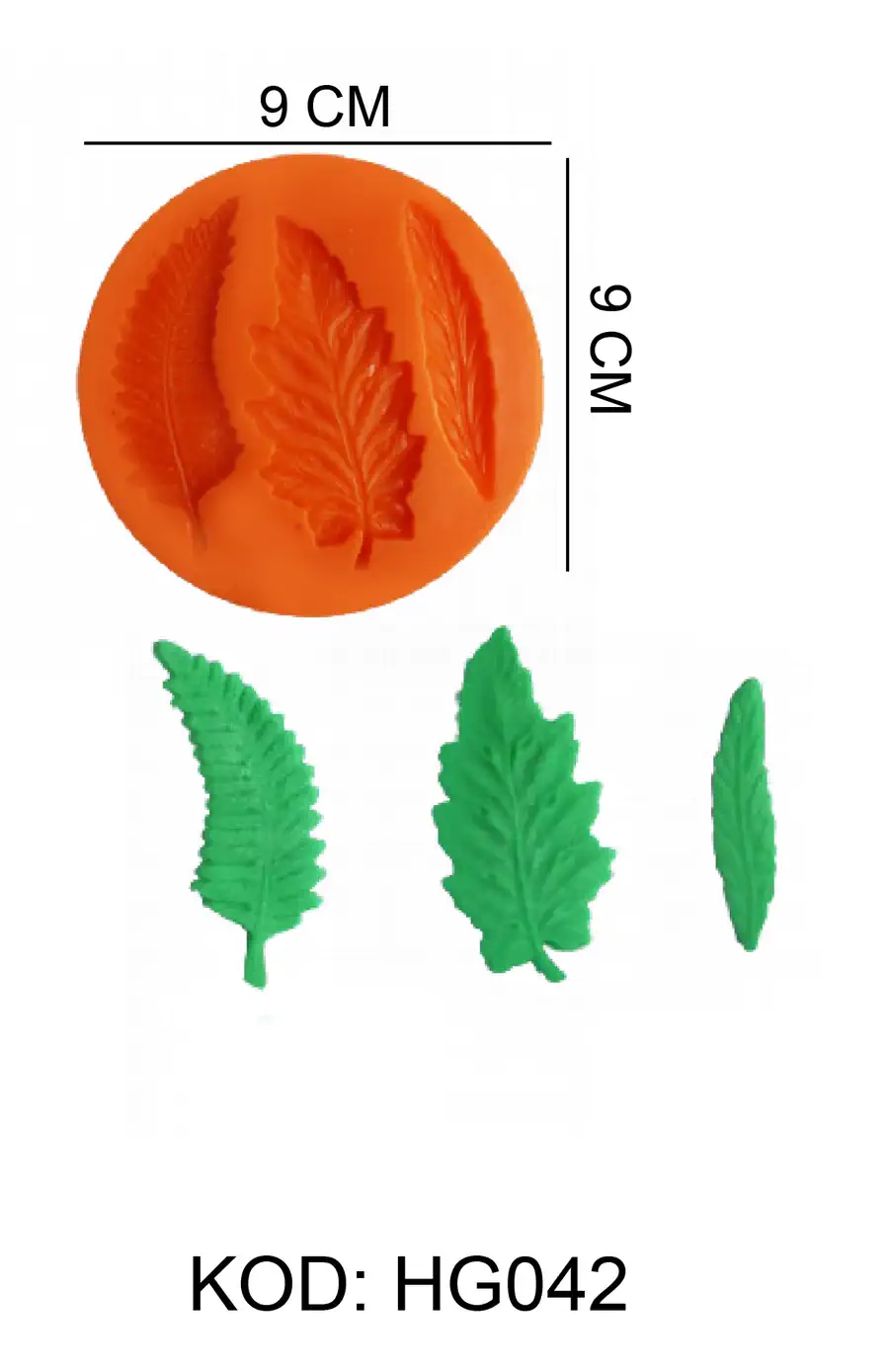Yaprak Figürlü Gıda Silikon Kalıbı - HG042