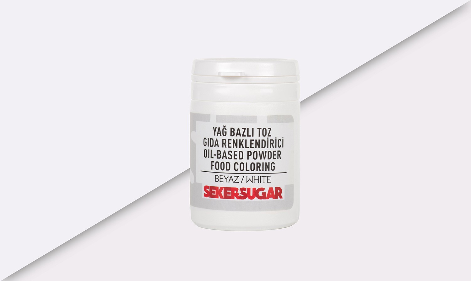 Seker & Sugar Yenilebilir Yağ Bazlı Toz Boyalar 15 Gr - Beyaz
