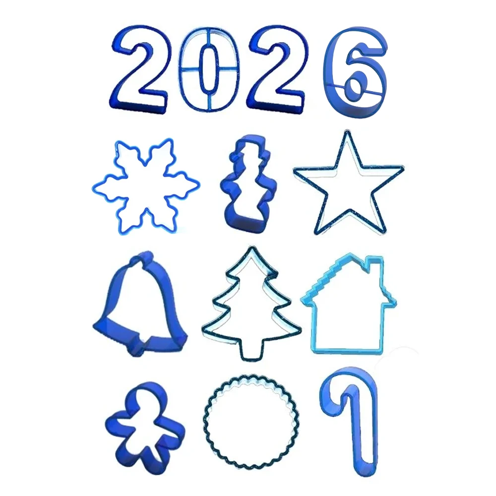 12'Li Yılbaşı Polikarbon Kurabiye Seti